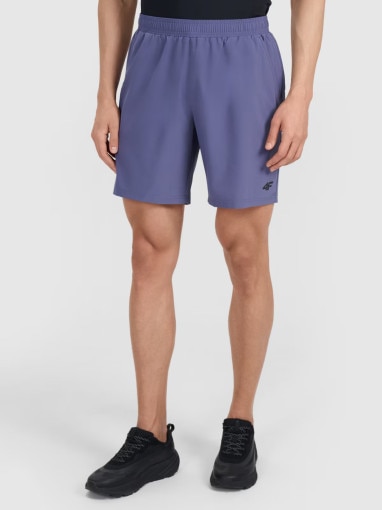 Męskie spodenki treningowe 4F 4FWAW25TFSHM1040 - niebieskie