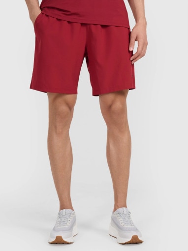 Męskie spodenki treningowe 4F 4FWAW25TFSHM1040 - czerwone