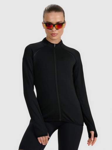  4F Damska bluza do biegania 4F 4FWAW25TFSWF577  czarna Czarny