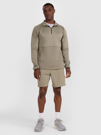 Męska bluza treningowa bez kaptura 4F 4FWAW25TFSWM561 - khaki