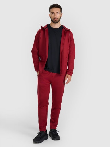  4F Męskie spodnie treningowe 4F 4FWAW25TFTRM0936  czerwone Czerwony