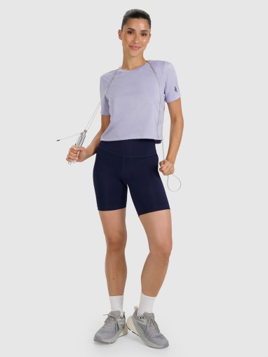 Damska koszulka treningowa 4F 4FWAW25TFTSF1519 - fioletowa