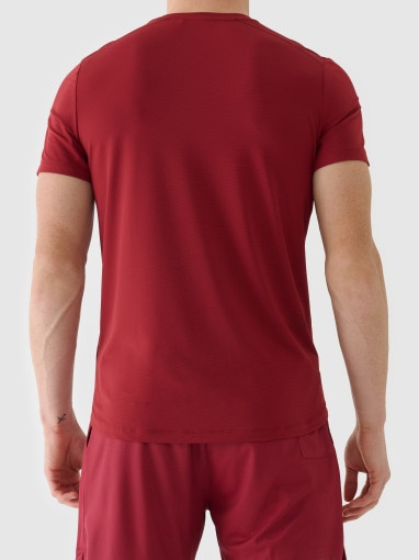 Męska koszulka treningowa 4F 4FWAW25TFTSM1458 - czarwona
