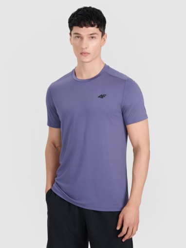  4F Męska koszulka treningowa 4F 4FWAW25TFTSM1521  niebieska Niebieski