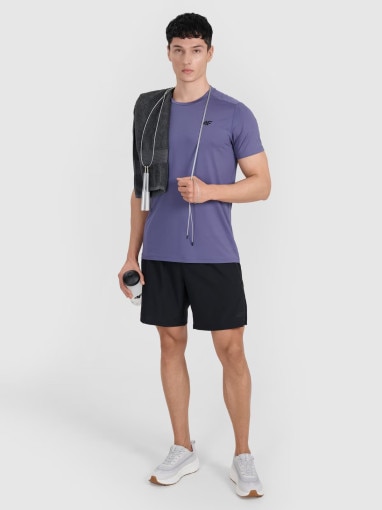 Męska koszulka treningowa 4F 4FWAW25TFTSM1521 - niebieska