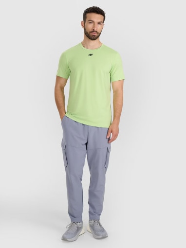 Męska koszulka treningowa 4F 4FWAW25TFTSM1522 - zielona