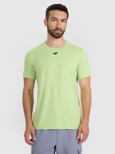  4F Męska koszulka treningowa 4F 4FWAW25TFTSM1522  zielona Zielony