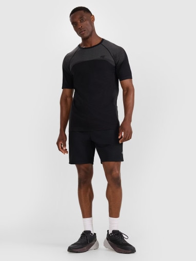 Męska koszulka treningowa 4F 4FWAW25TFTSM1845 - czarna