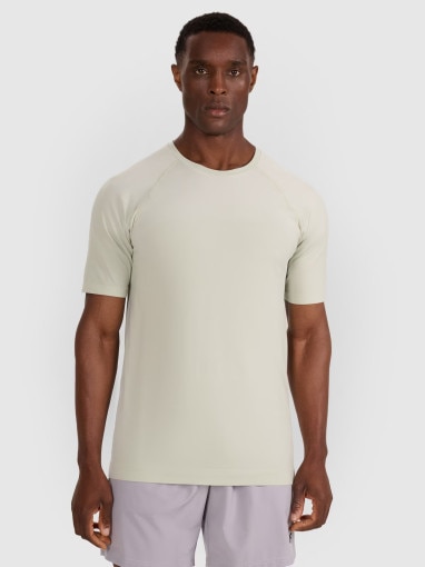  4F Męska koszulka treningowa 4F 4FWAW25TFTSM1845  turkusowa Turkusowy