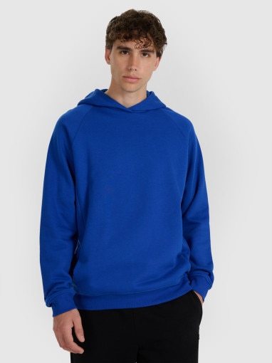  4F Męska bluza nierozpinana bez kaptura 4F 4FWAW25TSWSM1946  niebieska Niebieski