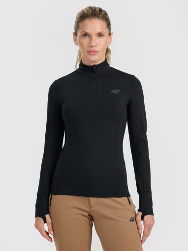 4F Damska bielizna termiczna (góra) 4F 4FWAW25UBRUF098  czarna Czarny