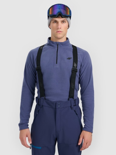  4F Męska bielizna termiczna polarowa (góra) 4F 4FWAW25UFLEM065  granatowa Granatowy