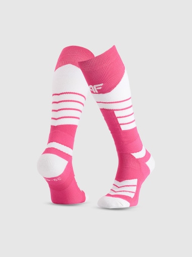 Damskie skarpety narciarskie 4F 4FWAW25UFSOF232 - różowe