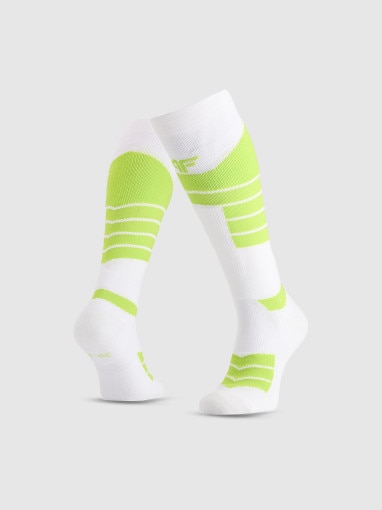  4F Męskie skarpety narciarskie 4F 4FWAW25UFSOM236  białe Biały