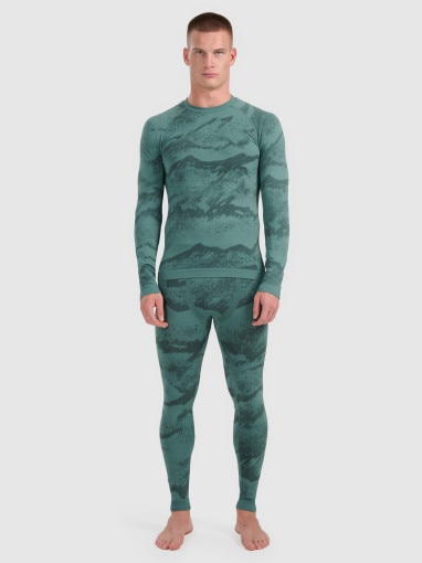 Męska bielizna termoaktywna (góra) 4F 4FWAW25USEAM227 - zielona