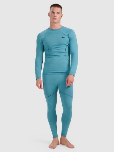 Męska bielizna termoaktywna (góra) 4F 4FWAW25USEAM233 - niebieska