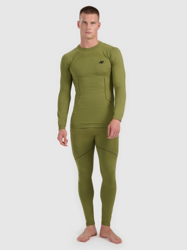  4F Męska bielizna termoaktywna (dół) 4F 4FWAW25USEAM234  khaki Khaki