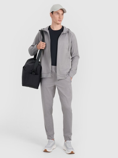 Męska bluza treningowa 4F 4FWMM00TFSWM654 - szara