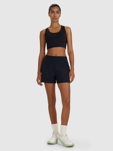 Damski biustonosz treningowy 4F 4FWMM00USBAF213 - czarny