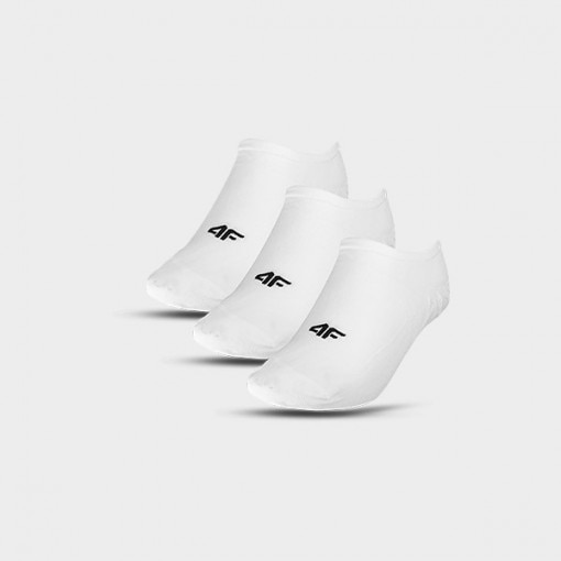 Damskie skarpetki stopki (3-pack) 4FWMM00USOCF274 - białe