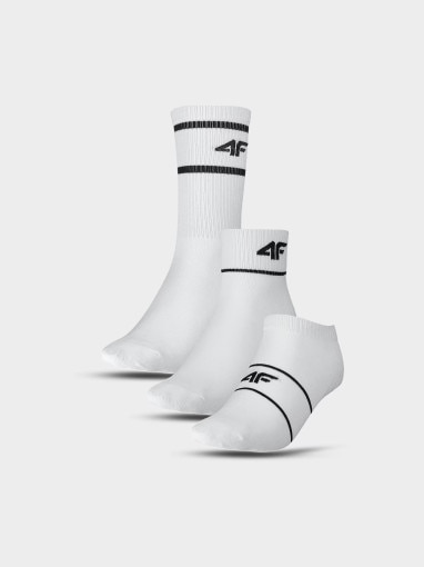  4F Skarpetki casual uniseks (3pack) 4F 4FWMM00USOCU377  białe Biały