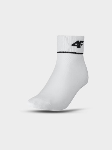 Skarpetki casual uniseks (3-pack) 4F 4FWMM00USOCU377 - białe