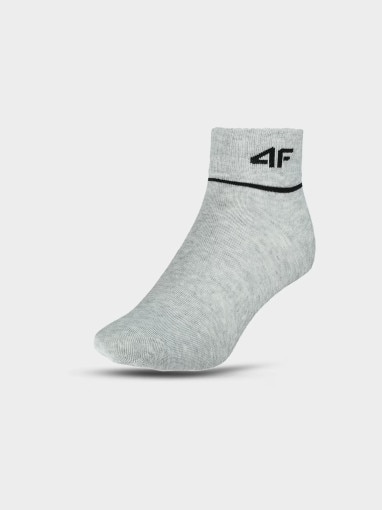Skarpetki casual uniseks (3-pack) 4F 4FWMM00USOCU377 - szare