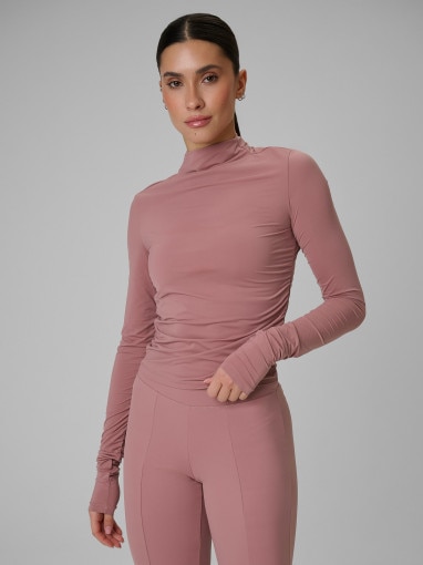 Obrazek dla: 4F Damski longsleeve treningowy 4F 4FWSS26TFLOF502  różowy Różowy