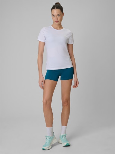  4F Damska koszulka treningowa 4F 4FWSS26TFTSF1846  biała Biały