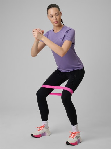 Damska koszulka treningowa 4F 4FWSS26TFTSF1846 - fioletowa