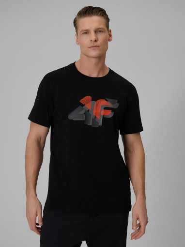 Obrazek dla: 4F Męski tshirt z nadrukiem 4F 4FWSS26TTSHM2667  czarny Czarny