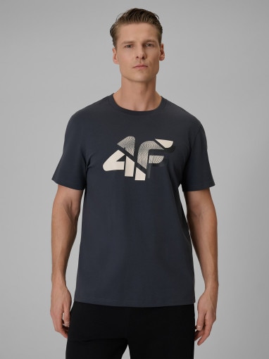 Obrazek dla: 4F Męski tshirt z nadrukiem 4F 4FWSS26TTSHM2667  szary Szary
