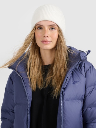  4F Czapka beanie uniseks 4F 4FRAW25ACAPU0721  biała Biały