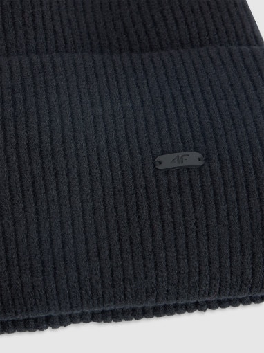 Czapka beanie uniseks 4F 4FRAW25ACAPU0721 - czarna