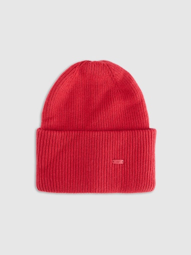  4F Czapka beanie uniseks 4F 4FRAW25ACAPU0721  czerwona Czerwony