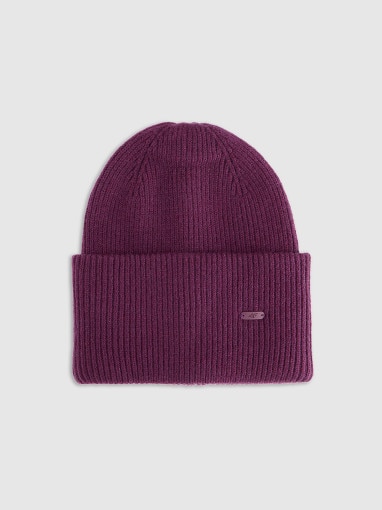  4F Czapka beanie uniseks 4F 4FRAW25ACAPU0721  fioletowa Fioletowy