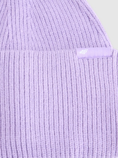 Czapka beanie uniseks 4F 4FRAW25ACAPU0738 - fioletowa