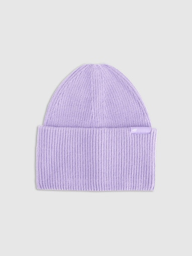 4F Czapka beanie uniseks 4F 4FRAW25ACAPU0738  fioletowa Fioletowy