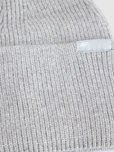 Czapka beanie uniseks 4F 4FRAW25ACAPU0738 - szara