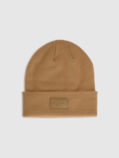  4F Czapka beanie uniseks 4F 4FRAW25ACAPU0809  brązowa Brązowy