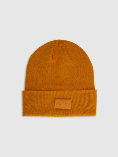  4F Czapka beanie uniseks 4F 4FRAW25ACAPU0809  żółta żółty