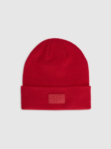  4F Czapka beanie uniseks 4F 4FRAW25ACAPU0809  czerwona Czerwony