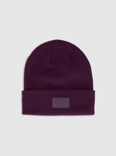  4F Czapka beanie uniseks 4F 4FRAW25ACAPU0809  fioletowa Fioletowy