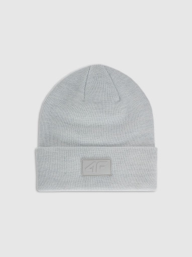  4F Czapka beanie uniseks 4F 4FRAW25ACAPU0809  szara Szary
