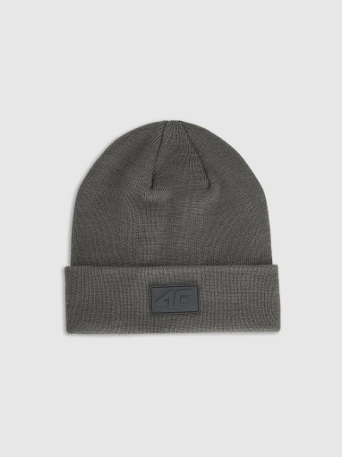  4F Czapka beanie uniseks 4F 4FRAW25ACAPU0809  szara Szary