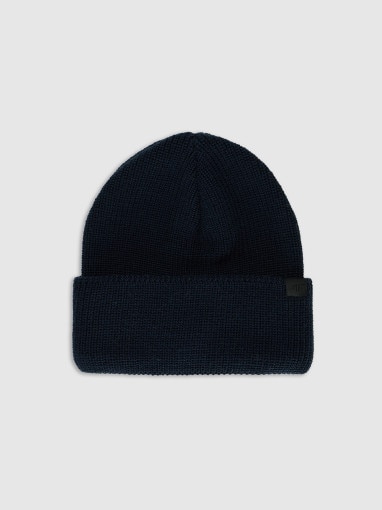  4F Czapka beanie z wełną merino uniseks 4F 4FRAW25ACAPU0807  granatowa Granatowy