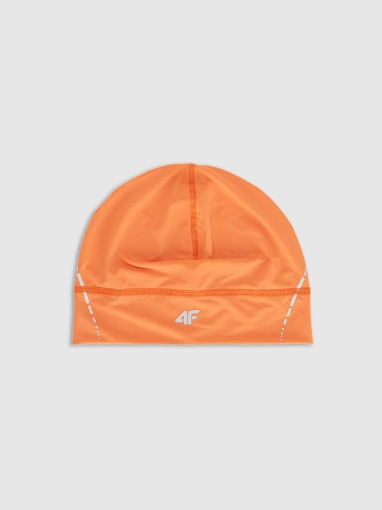  4F Czapka do biegania uniseks 4F 4FWAW25AFCAU117  pomarańczowa  Pomarańczowy