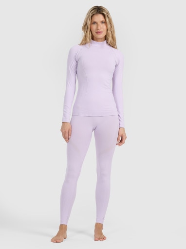  4F Damska bielizna termoaktywna (dół) 4F 4FWAW25USEAF217  fioletowa Fioletowy