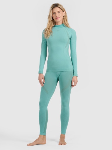  4F Damska bielizna termoaktywna (dół) 4F 4FWAW25USEAF217  zielona Zielony