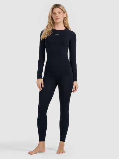  4F Damska bielizna termoaktywna (dół) 4F 4FWAW25USEAF221  czarna Czarny